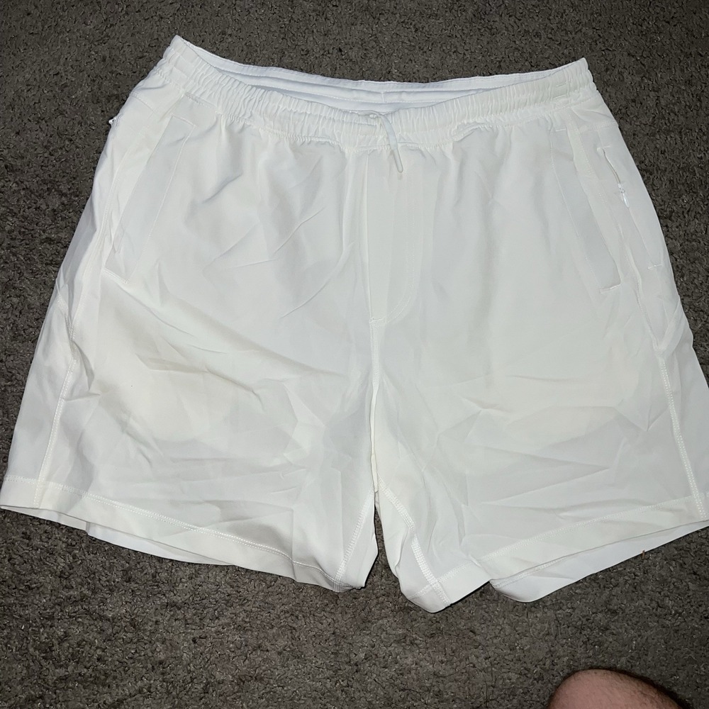 Birddogs Shorts Mens XL White Athletic Built-In Liner Performance 9"